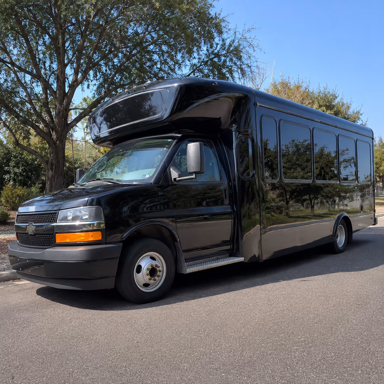 Passenger seating aboard a party bus rental serving Moreno Valley