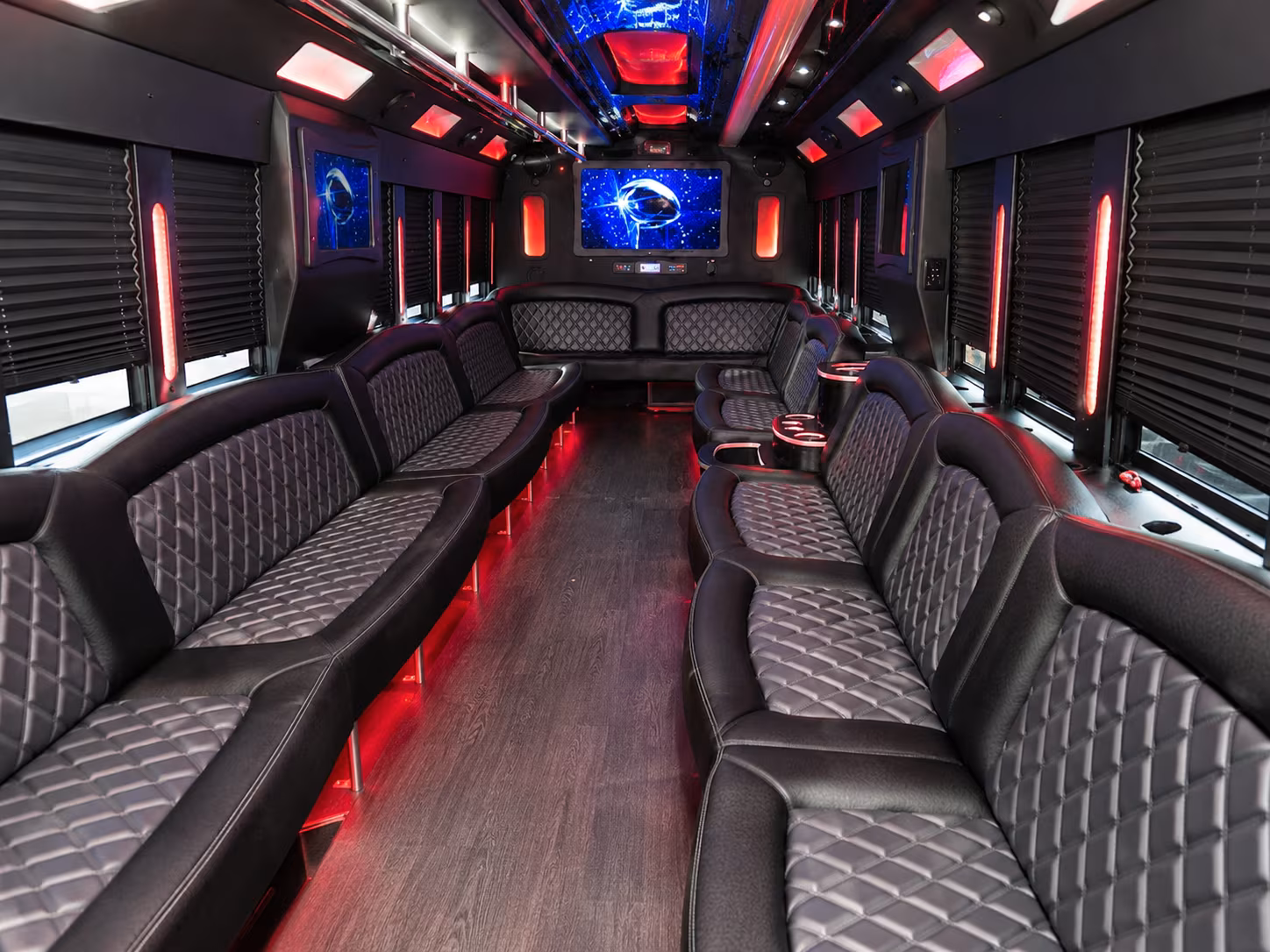 Moreno Valley Concert & Music Festival Transportation party bus interior