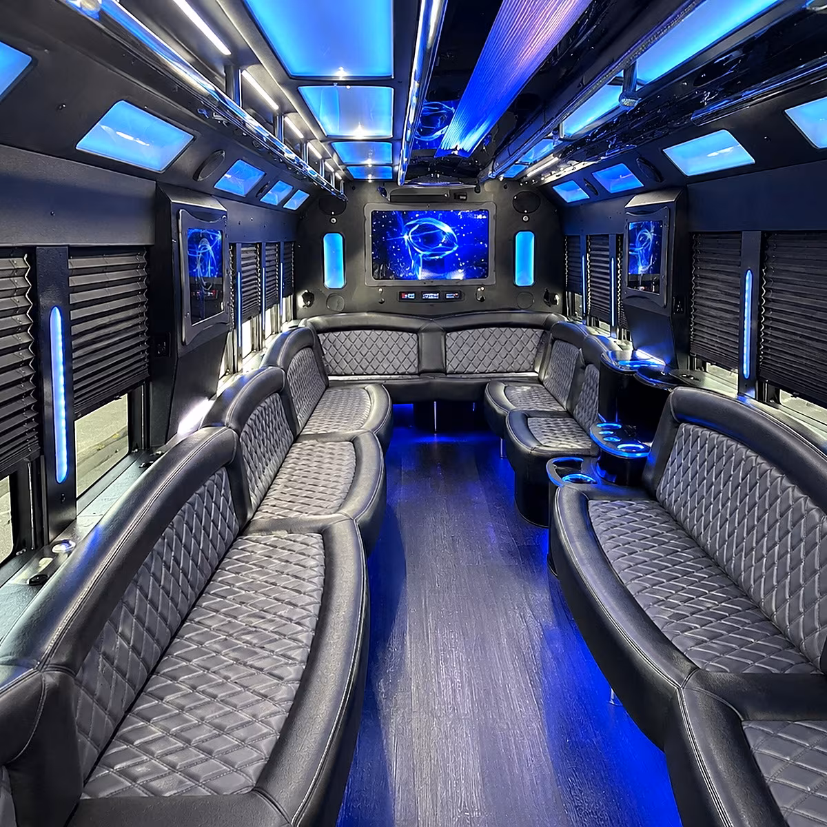 Moreno Valley Concert & Music Festival Transportation party bus interior