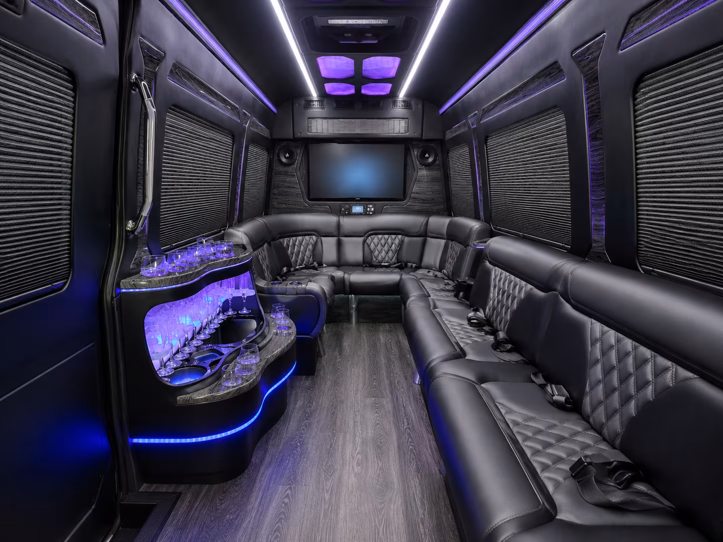 Moreno Valley Corporate Transportation party bus exterior