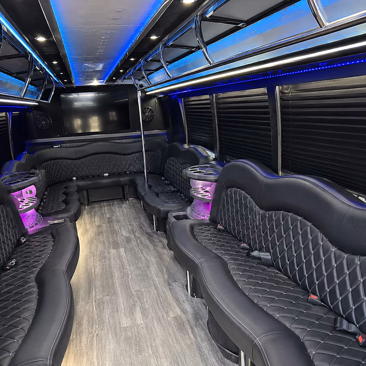 Moreno Valley Private Event Transportation party bus interior