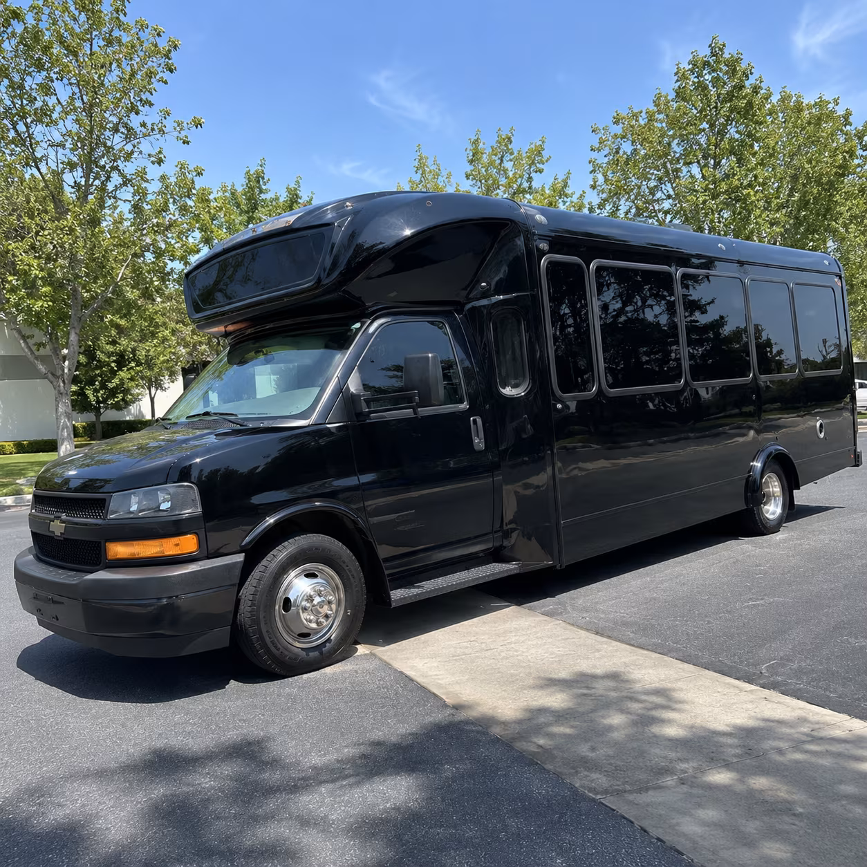 Moreno Valley Private Event Transportation party bus exterior
