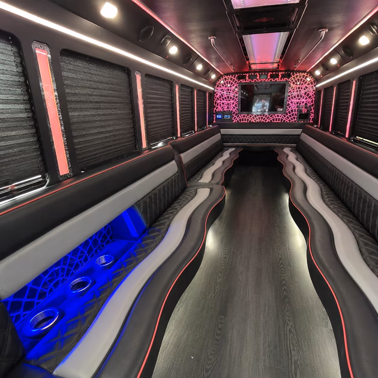 Moreno Valley Private Event Transportation party bus interior