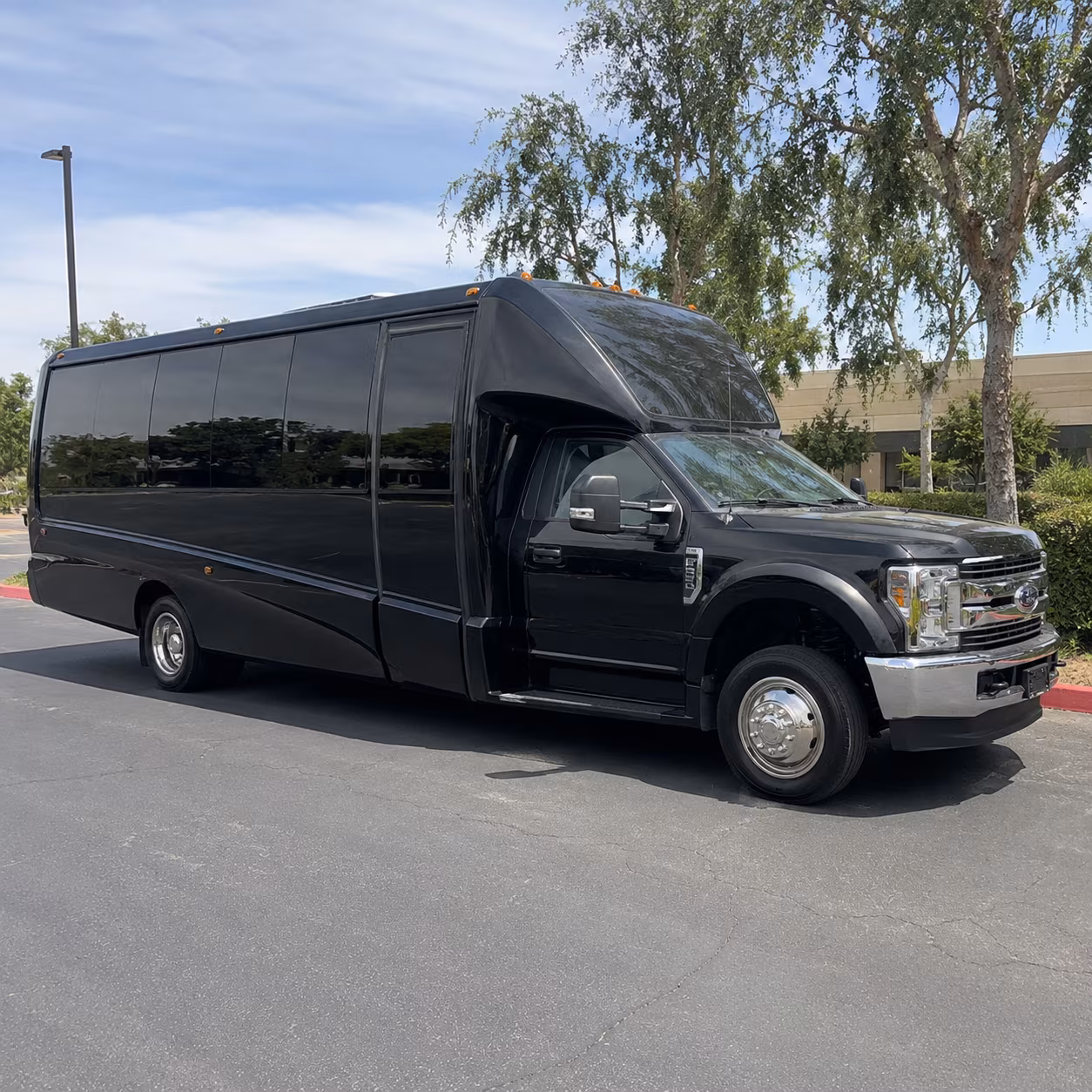Moreno Valley Private Event Transportation party bus exterior