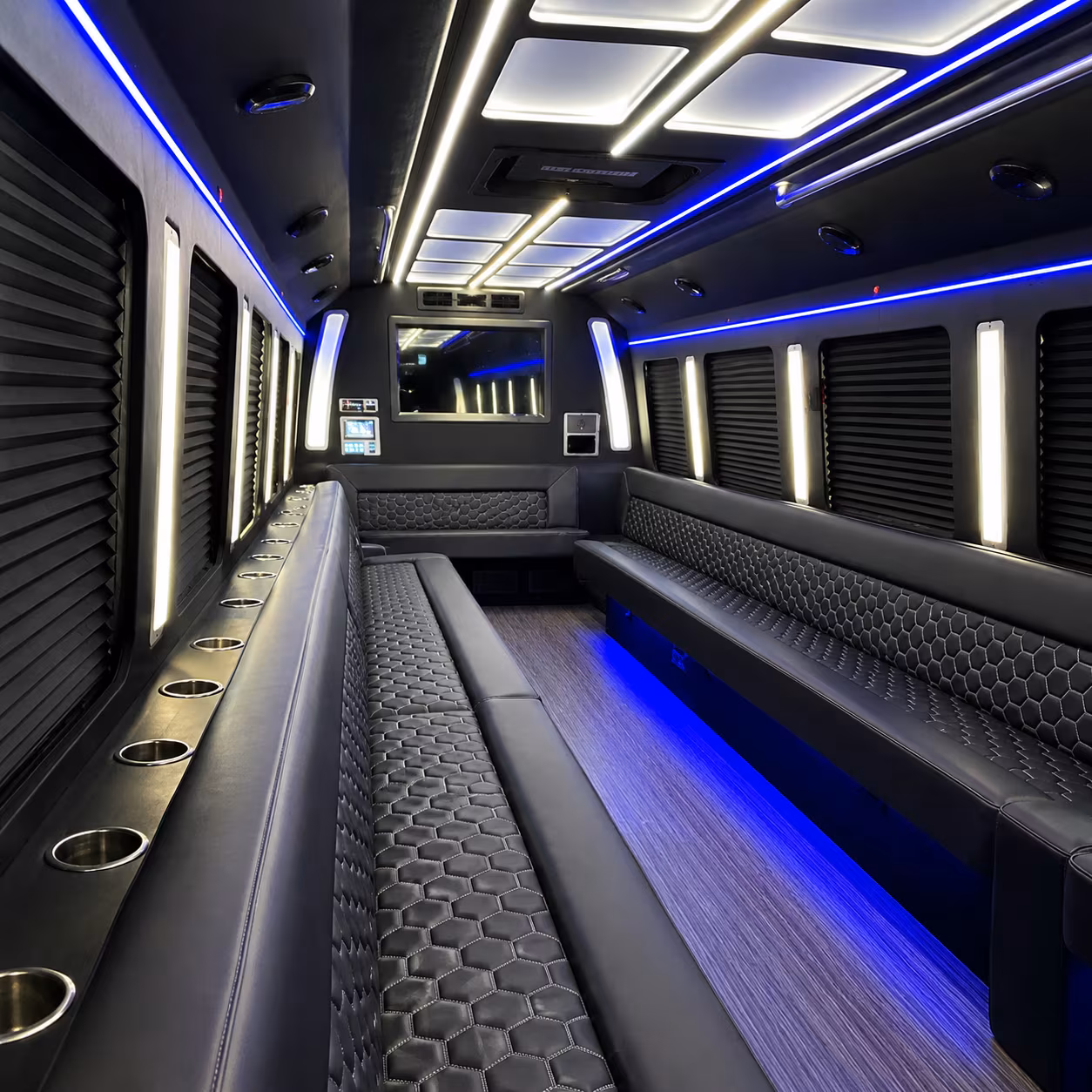 Moreno Valley Prom & Homecoming Transportation party bus exterior