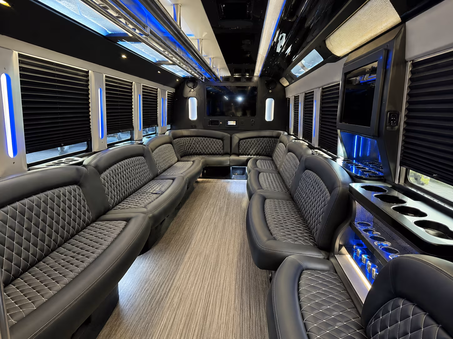 Moreno Valley Sporting Event Transportation party bus exterior