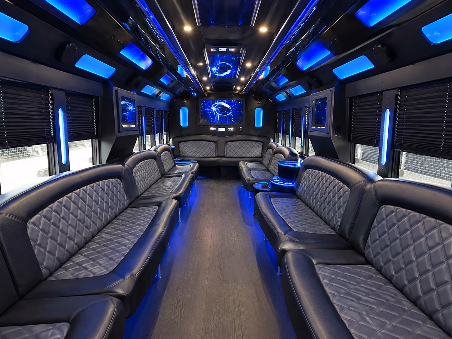 Moreno Valley Wedding Transportation party bus exterior