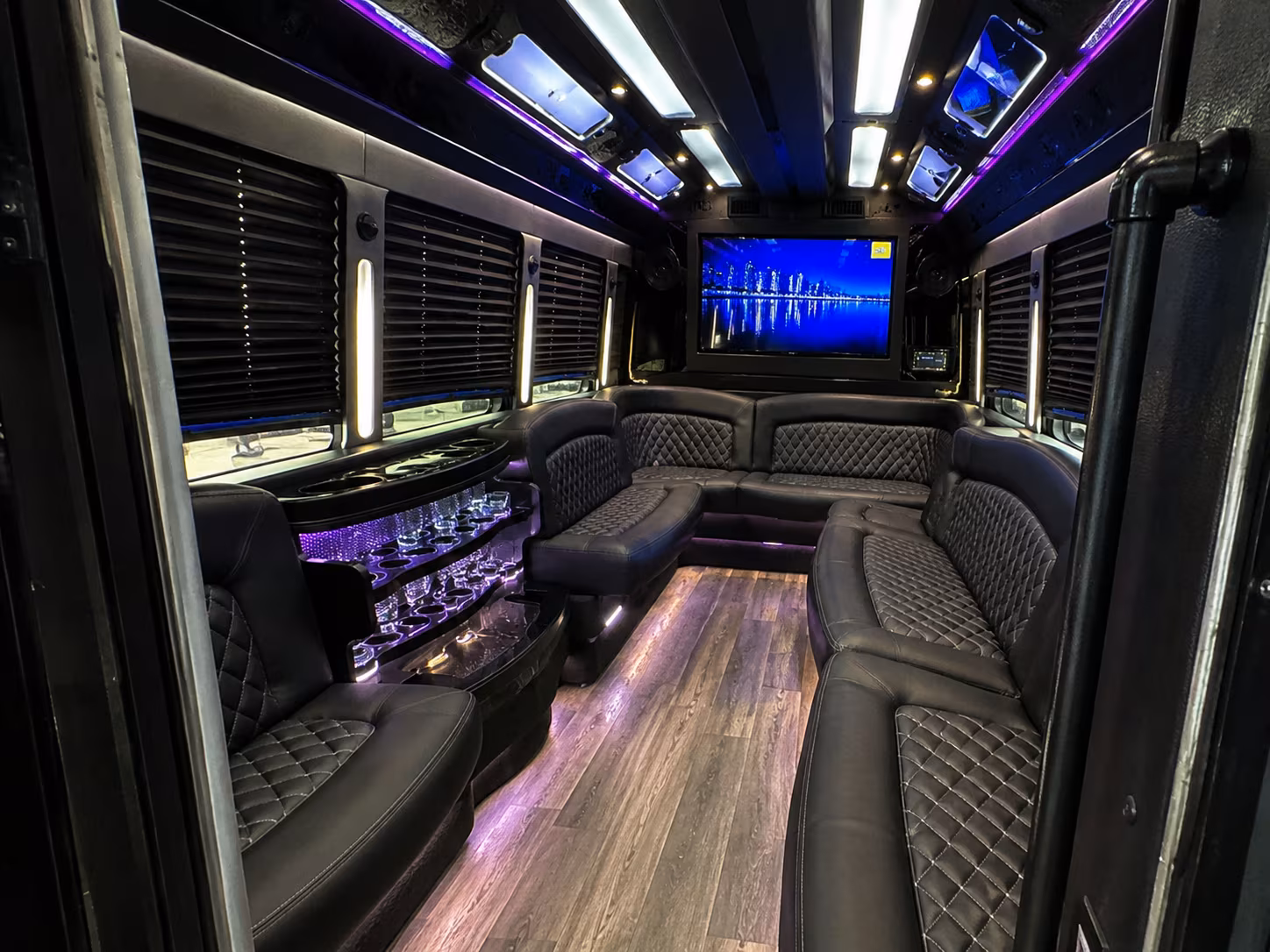Moreno Valley Wedding Transportation party bus exterior