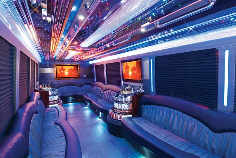Anaheim 20 Passenger Party Bus Interior
