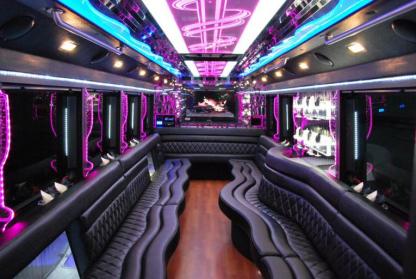 Anaheim 50 Passenger Party Bus Interior